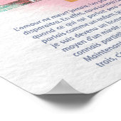 1 Corinthiens 13, Hymne à l’Amour Poster (Ecke)