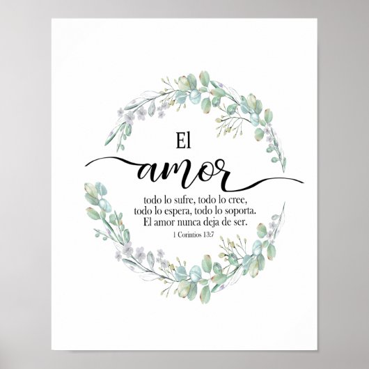 1 corintios 13, El amort Póster Poster (Vorne)