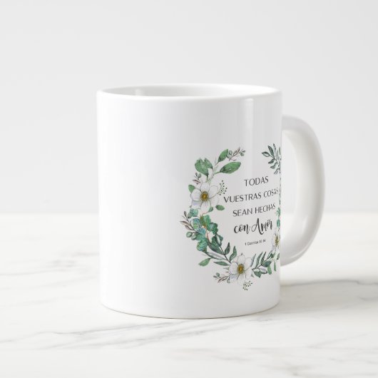 1 Corintios mug Jumbo-Tasse (Vorderseite Rechts)