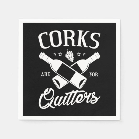 1.Corks sind für Quitters Serviette (Vorderseite)