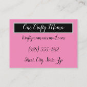 1 Crafty Mama Girly Visitenkarte (Rückseite)