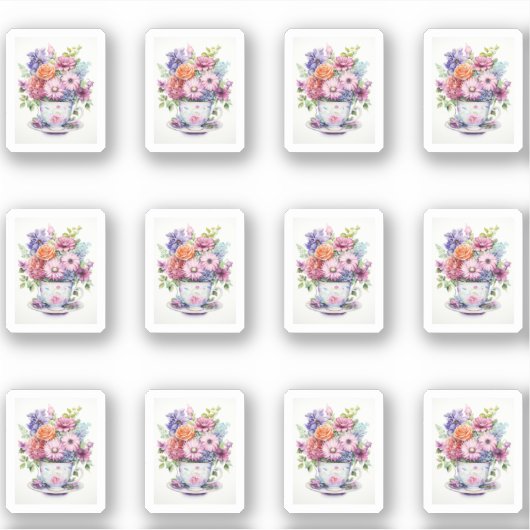 1 Cup der Blume Aufkleber (Vorderseite)