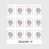 1 Cup der Blume Aufkleber (Blatt)