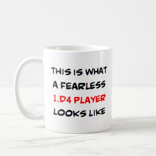 1.d4 Schachspieler, phantastisch Kaffeetasse (Links)