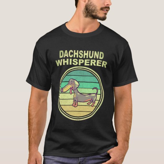1 Dachshund-Flüsterer Vintage T-Shirt (Vorderseite)