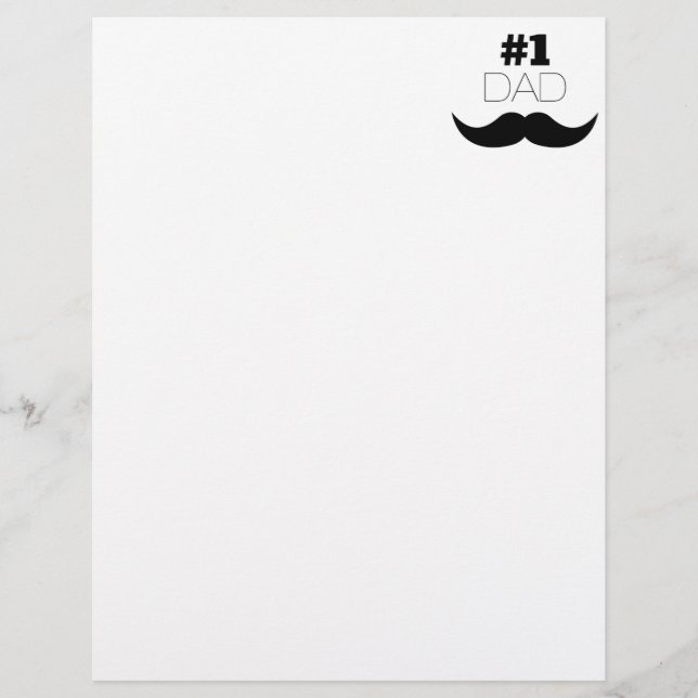 #1 Dad Black Mustache - Number One (Vorderseite)