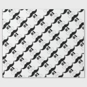 #1 Dad Black Mustache - Number One Geschenkpapier (Flach)