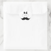 #1 Dad Black Mustache - Number One Herz-Aufkleber (Tasche)