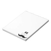 #1 Dad Black Mustache - Number One Notizblock (Rotiert)