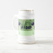 #1 Dad Golfer Beer Stein Bierglas (Vorderseite Links)