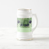 #1 Dad Golfer Beer Stein Bierglas (VorderseiteRechts)
