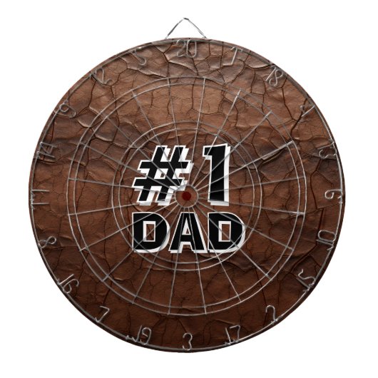 #1 Dad Leather-look Dartscheibe (vorne)
