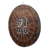 #1 Dad Leather-look Dartscheibe (Vorderseite rechts)