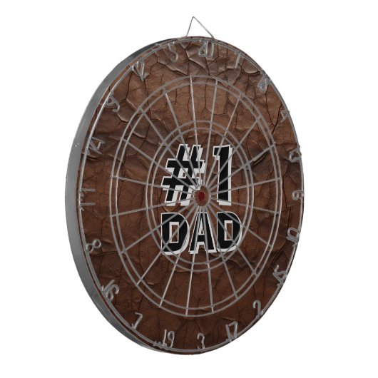 #1 Dad Leather-look Dartscheibe (Vorderseite Links)