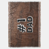 #1 Dad Leather-look Decke (Vorderseite Vertikal)