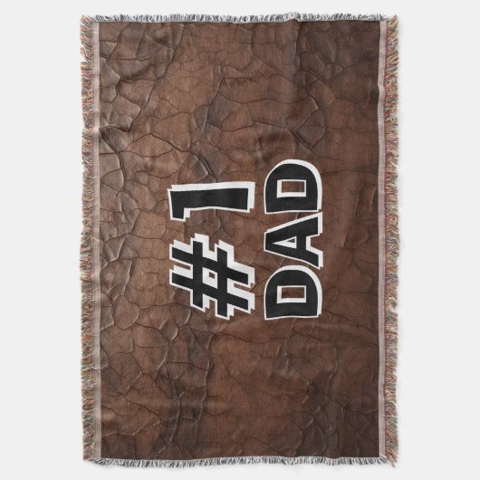 #1 Dad Leather-look Decke (Vorderseite Vertikal)