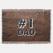 #1 Dad Leather-look Decke (Vorderseite)