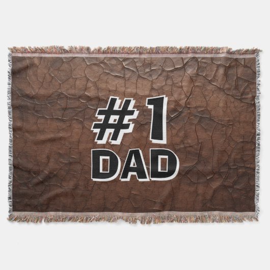 #1 Dad Leather-look Decke (Vorderseite)
