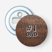 #1 Dad Leather-look Flaschenöffner (Vorderseite)