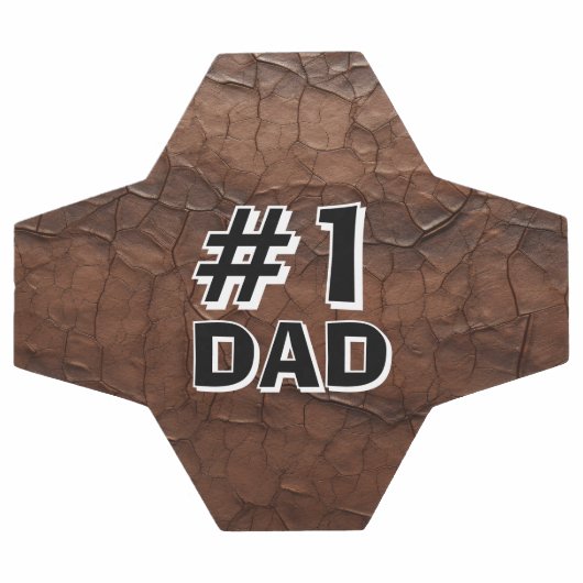 #1 Dad Leather-look Fußball (Flach)