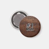 #1 Dad Leather-look Magnet (Vorderseite/Rückseite)