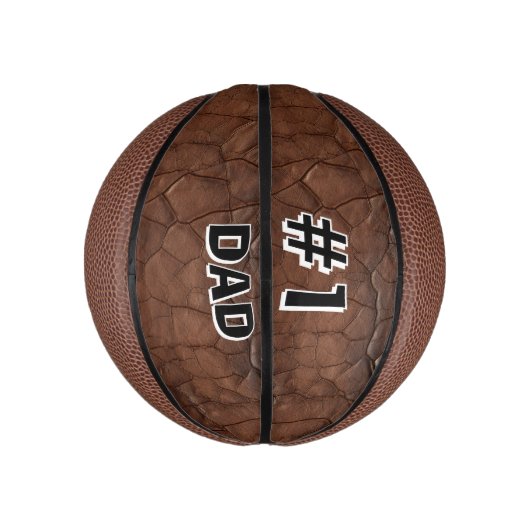 #1 Dad Leather-look Mini Basketball (Vertikal)