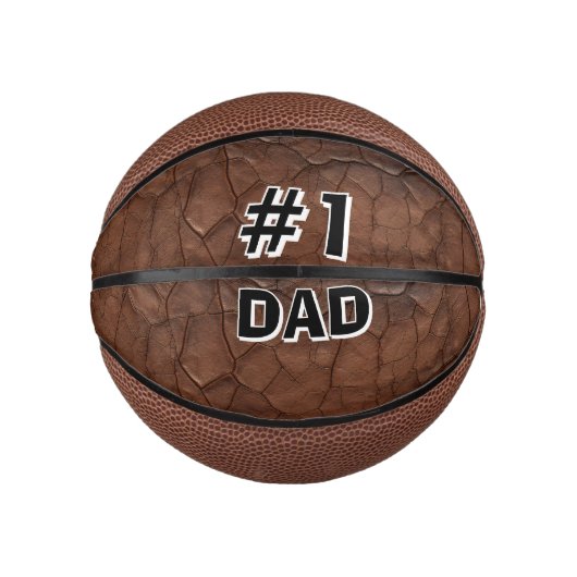 #1 Dad Leather-look Mini Basketball (Vorderseite)