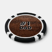 #1 Dad Leather-look Pokerchips (Einzeln)
