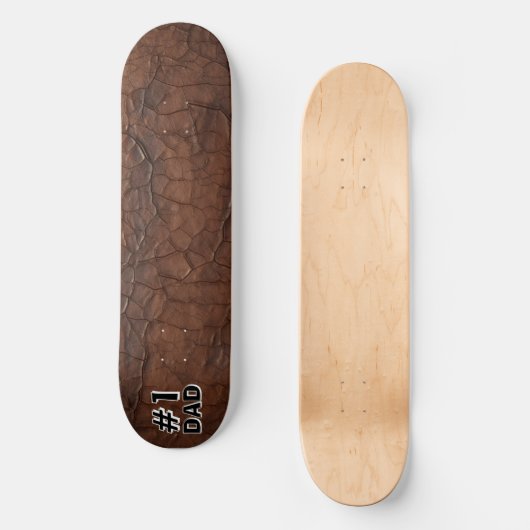 #1 Dad Leather-look Skateboard (Vorderseite)