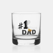 #1 Dad Love Personalized Whiskey Glass Whiskyglas (Vorderseite)