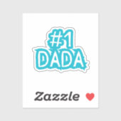 #1 Dada | Der beste Vater Vater Daddy New Dad Aufkleber (Blatt)