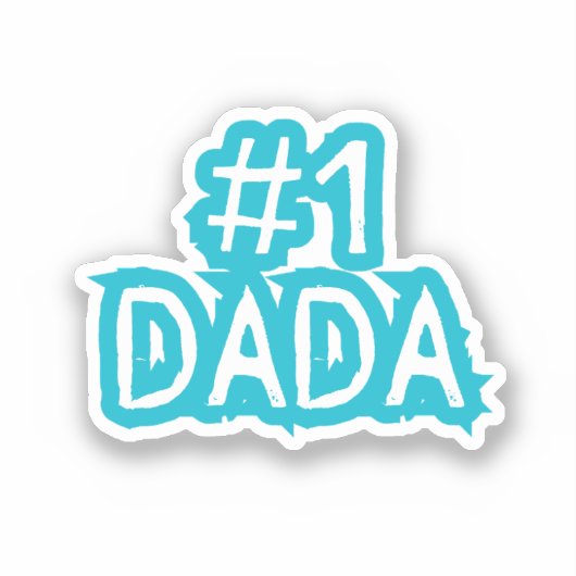 #1 Dada | Der beste Vater Vater Daddy New Dad Aufkleber (Vorderseite)