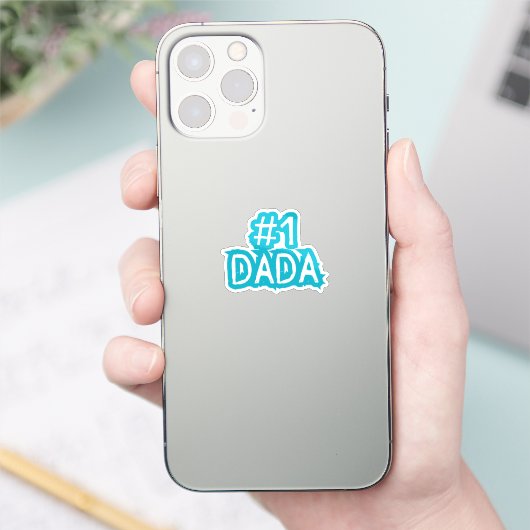 #1 Dada | Der beste Vater Vater Daddy New Dad Aufkleber (Telefon)