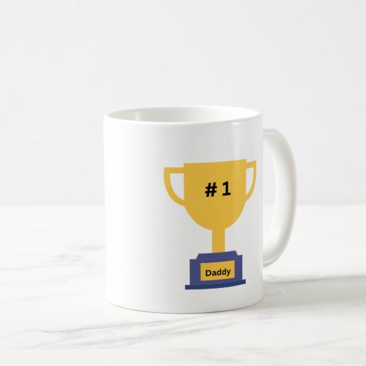 #1 Daddy Trophy Kaffeetasse (VorderseiteRechts)