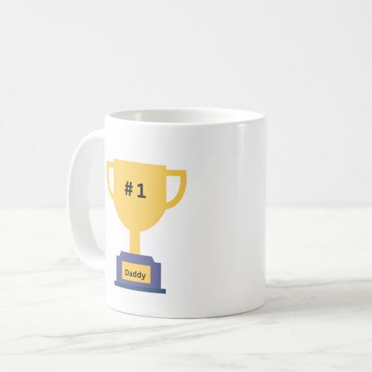 #1 Daddy Trophy Kaffeetasse (Vorderseite Links)
