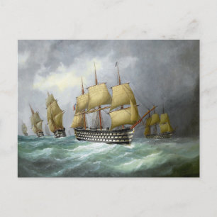 1. Dampfkriegsschiffe 1884 Postkarte