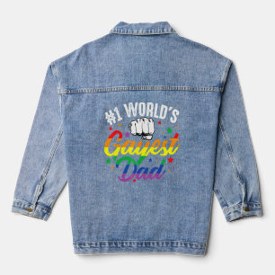 1 Der Gayest-Vater-Vatertag LGBt Pride Rain Jeansjacke