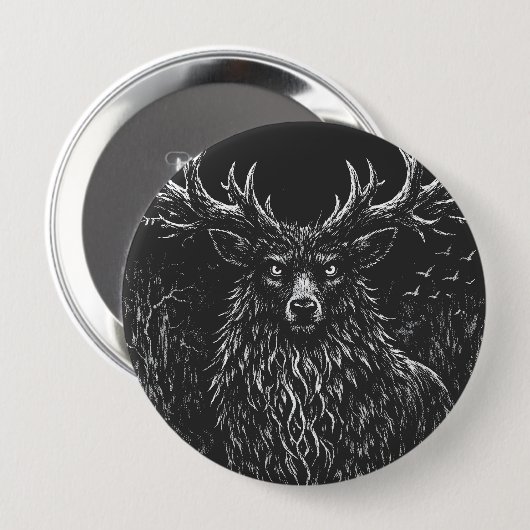1. Der Schattenhirsch von BurnsInHell Button (Vorne & Hinten)