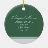 1. der Weihnachtsbrauch-Verzierung des Babys (Grün Keramikornament (Hinten)