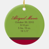 1. der Weihnachtsbrauch-Verzierung des Babys Keramik Ornament (Hinten)