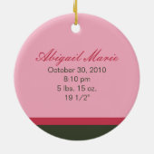 1. der Weihnachtsbrauch-Verzierung des Babys Keramikornament (Hinten)