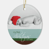 1. der Weihnachtsbrauch-Verzierung des Babys Keramikornament (Links)