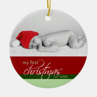 1. der Weihnachtsbrauch-Verzierung des Babys (rot) Keramikornament