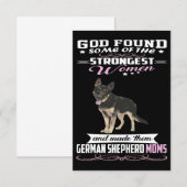 1 Deutsche Schäferhund-Mama Gott fand einige der S Save The Date (Vorne/Hinten)