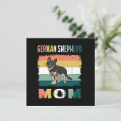 1 Deutsche Schäferhund-Mutter Einladung (Stehend Vorderseite)