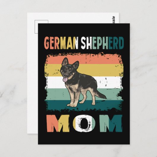 1 Deutsche Schäferhunde-Mama Postkarte (Vorne/Hinten)