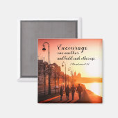 1 Die Thessaloniker 5:11 ermuntern einander zur Bi Magnet (Vorderseite/Rückseite)