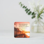 1 Die Thessaloniker 5:11 ermuntern einander zur Bi Quadratische Visitenkarte (Stehend Vorderseite)