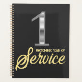 1 Dienstjahr 1. Mitarbeiter-Jubiläum Planer (Vorderseite)