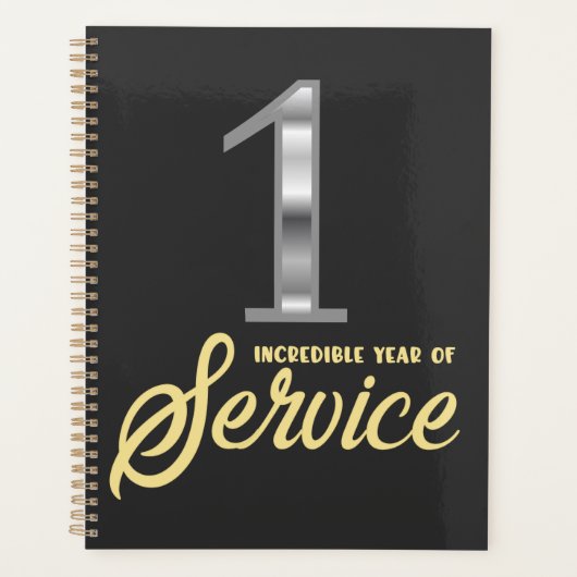 1 Dienstjahr 1. Mitarbeiter-Jubiläum Planer (Vorderseite)